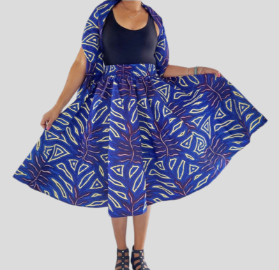 Glowing & Growing African Print Skirt