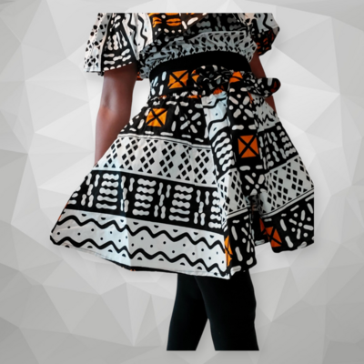 Afro African  Print Mini Skirt Set