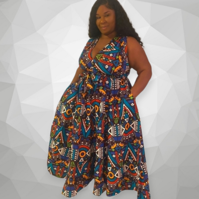 Bembe Fresh African Print Infinity Dress