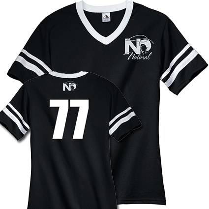 Natural Sport Black V-Neck Jersey