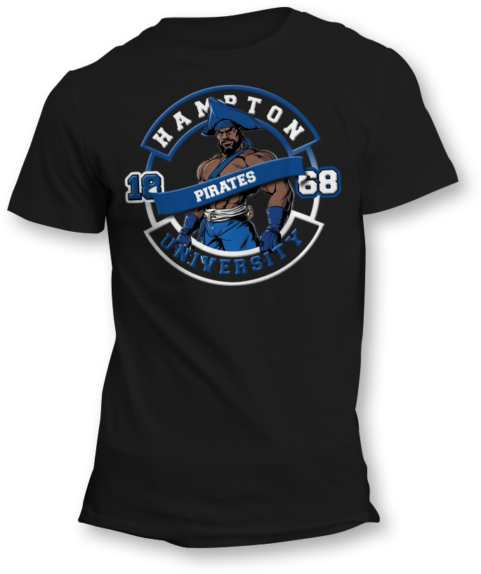 Hampton University Mighty Pirate T-Shirt &amp; Long Sleeve
