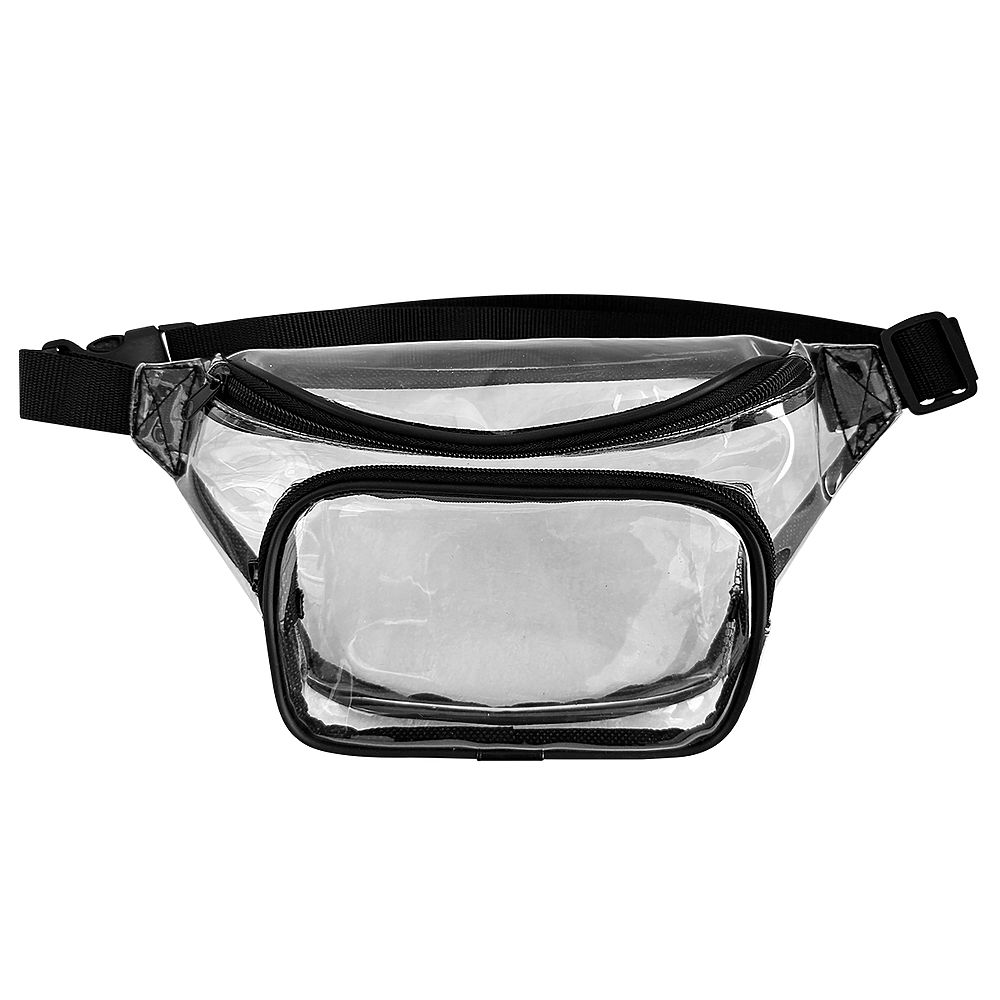 Clear Black Trim Fanny Packs