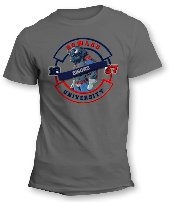Howard University Mighty Bisons T-Shirt &amp; Long Sleeve