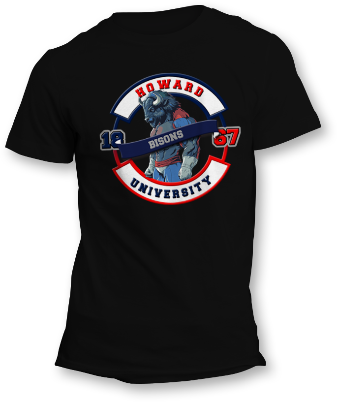 Howard University Mighty Bisons T-Shirt &amp; Long Sleeve