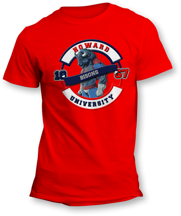 Howard University Mighty Bisons T-Shirt &amp; Long Sleeve