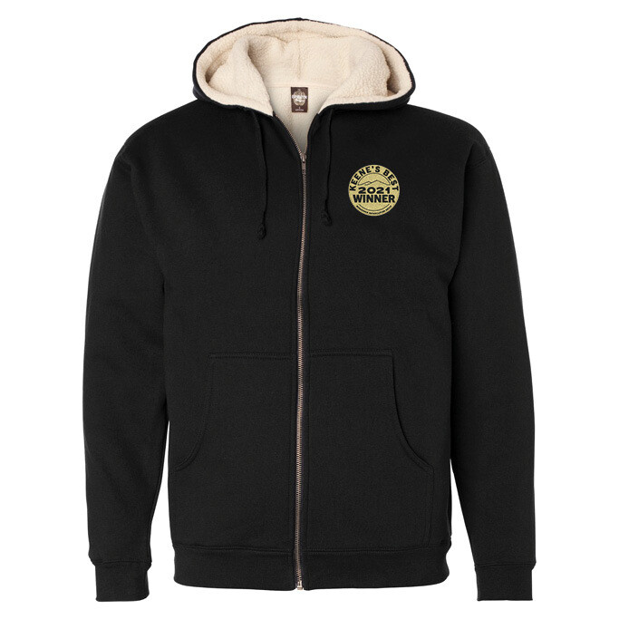 Sherpa Lined Full-Zip Hooded Sweatshirt Embroidered