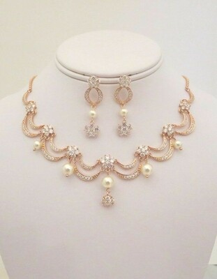 Rose Gold Bridal Necklace