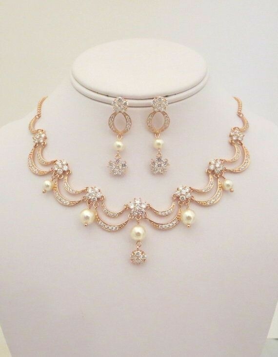 Rose Gold Bridal Necklace