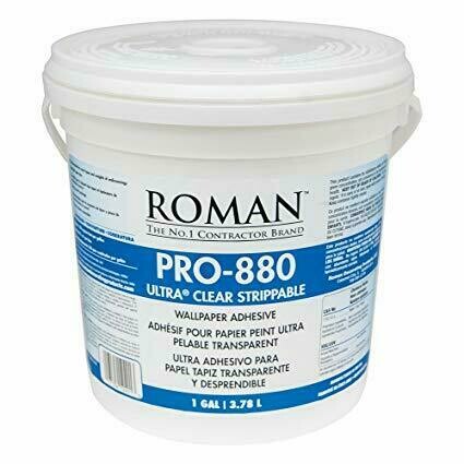 Roman Pro-880 Ultra Clear Strippable Wallcovering Adhesive -  Gallon