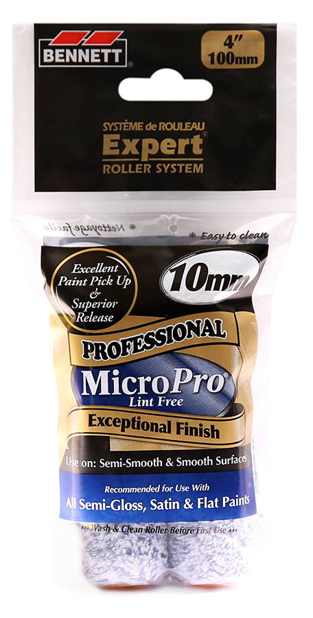 Bennett 4" Micro Pro Miniroller 10mm- 2 Pack