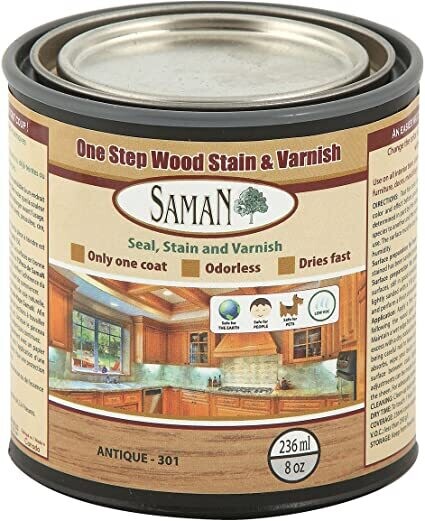 SamaN One step Wood Stain and Varnish - Antique