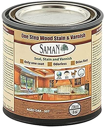 SamaN One step Wood Stain and Varnish - Aged Oak