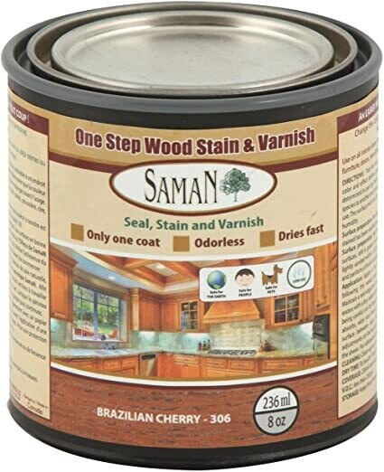 SamaN One step Wood Stain and Varnish - Brazilian Cherry