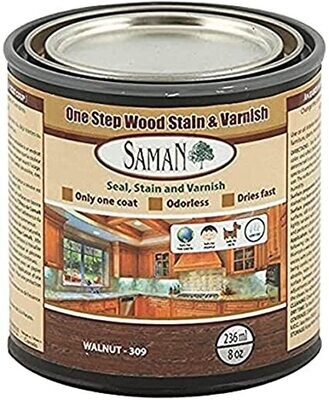 SamaN One step Wood Stain and Varnish - Walnut