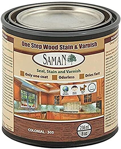 SamaN One step Wood Stain and Varnish - Colonial