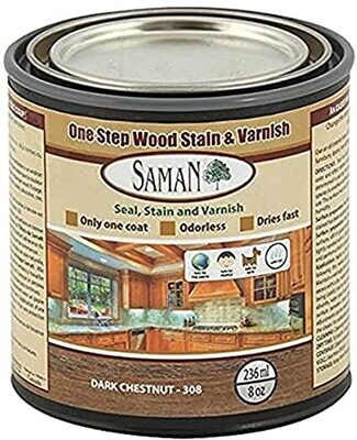 SamaN One step Wood Stain and Varnish - Dark Chestnut