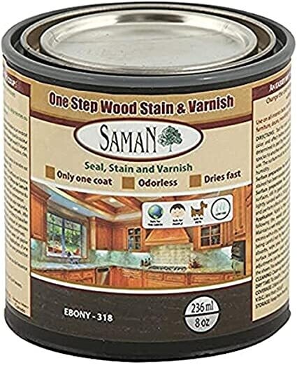 SamaN One step Wood Stain and Varnish - Ebony