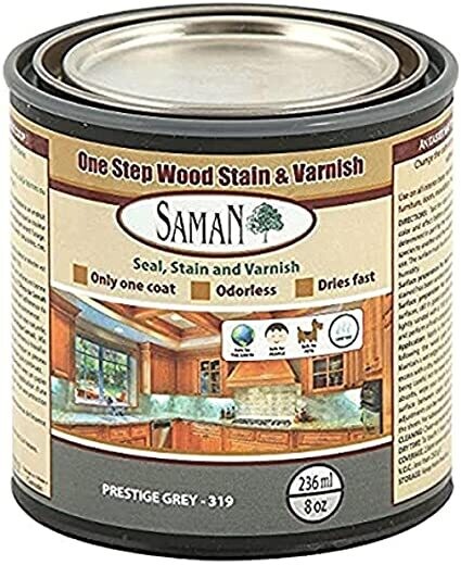 SamaN One step Wood Stain and Varnish - Prestige Grey