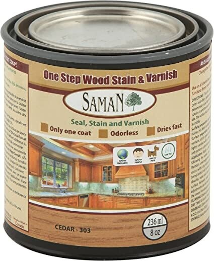 SamaN One step Wood Stain and Varnish - Cedar