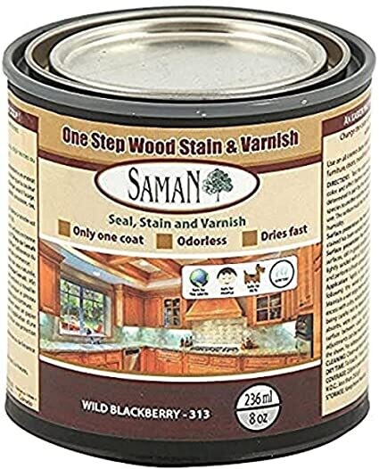 SamaN One step Wood Stain and Varnish - Wild Blackberry