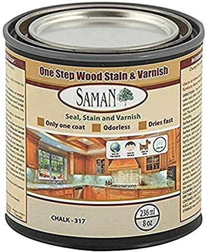 SamaN One step Wood Stain and Varnish - Chalk