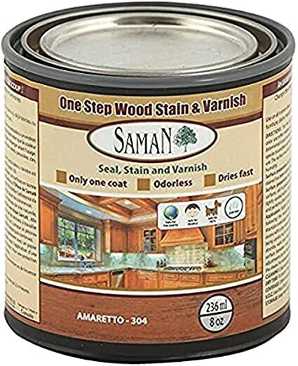 SamaN One step Wood Stain and Varnish - Amaretto