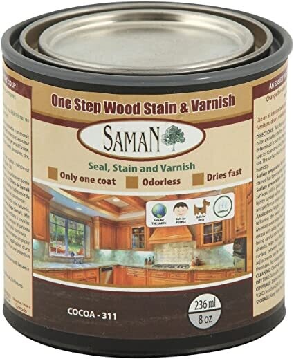 SamaN One step Wood Stain and Varnish - Cocoa