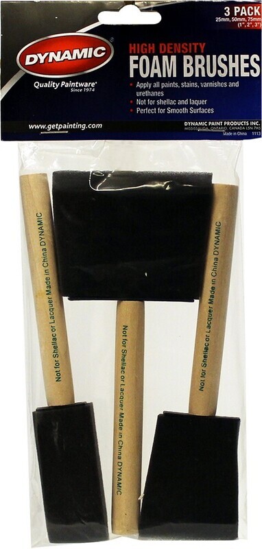 Dynamic 3 Pack Foam Brush