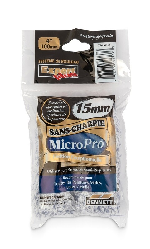 Bennett 4" Micro Pro Miniroller 15mm- 2 Pack