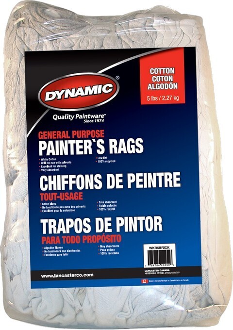 Dynamic 5lb Lint free Rags- White
