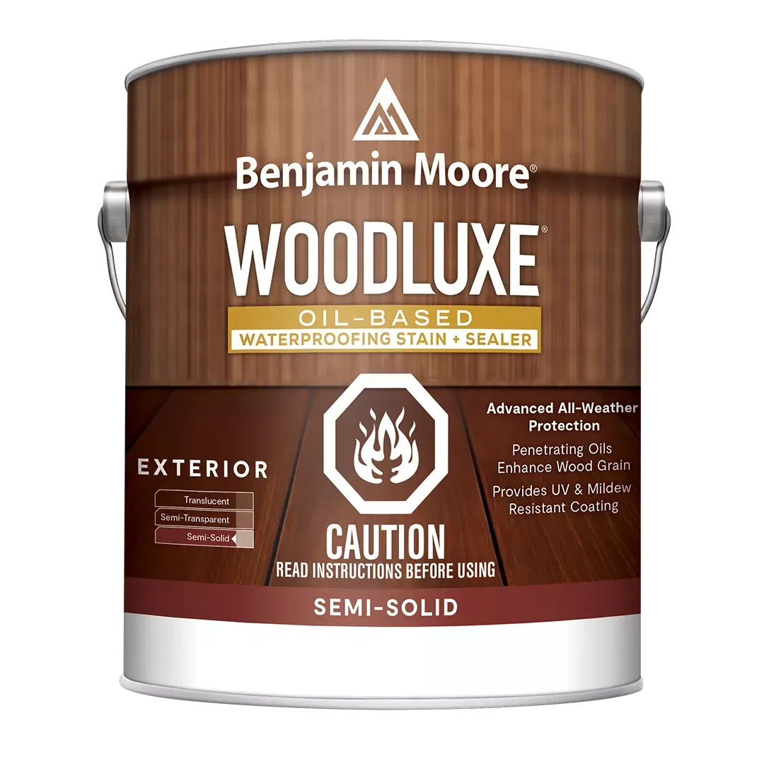 Benjamin Moore Woodluxe Exterior Oil Based Semi-Solid Stain