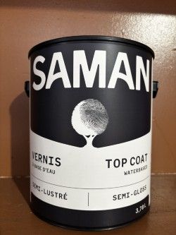 Saman Waterbased Top Coat Semi Gloss - Gallon
