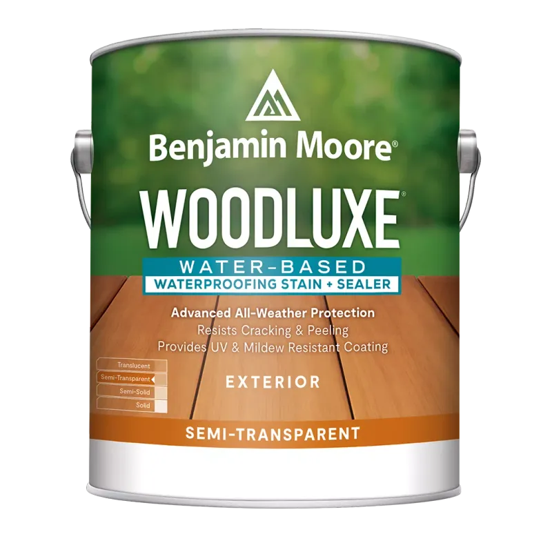 Benjamin Moore Woodluxe Exterior Waterborne Semi-Transparent Stain