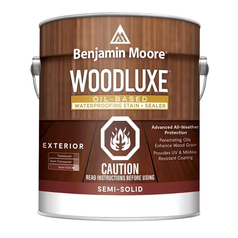 Benjamin Moore Woodluxe Exterior Oil Based Semi-Solid Stain