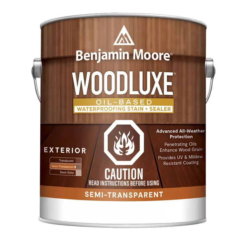 Benjamin Moore Woodluxe Exterior Oil Based Semi-Transparent Stain Benjamin Moore Woodluxe Exterior Oil Based Semi-Transparent Stain