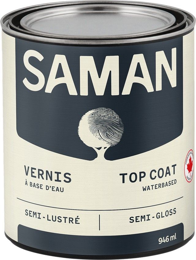 Saman Waterbased Top Coat Semi Gloss - Quart