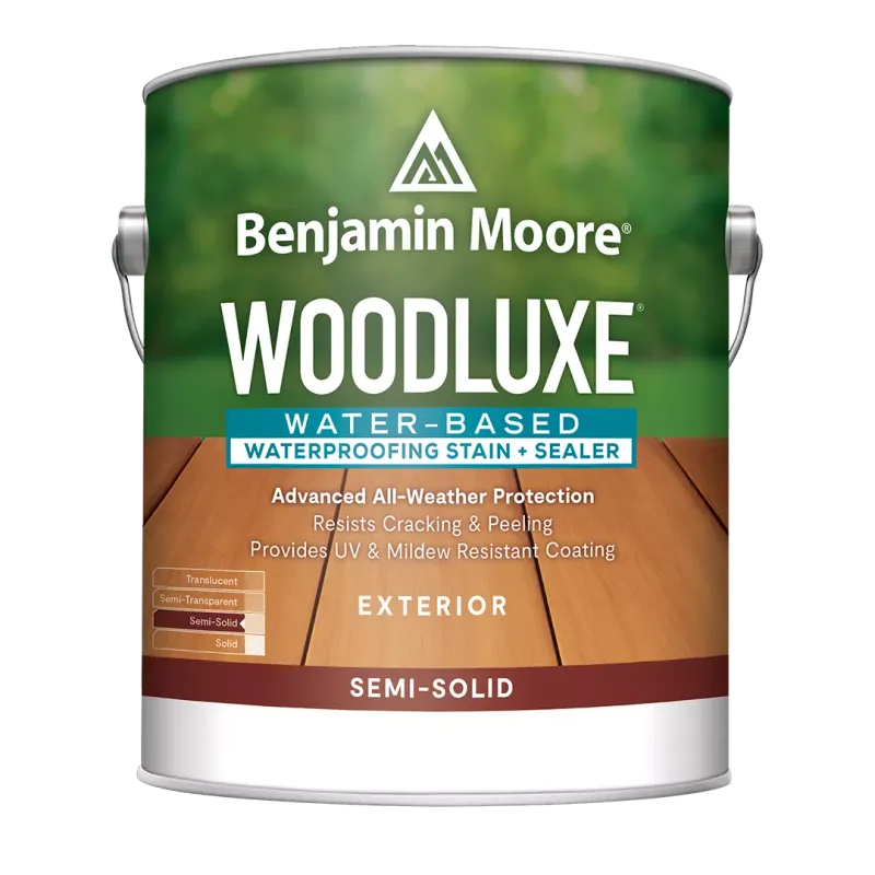 Benjamin Moore Woodluxe Exterior Waterborne Semi-Solid Stain