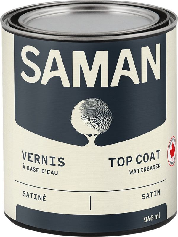 Saman Waterbased Top Coat Satin - Quart
