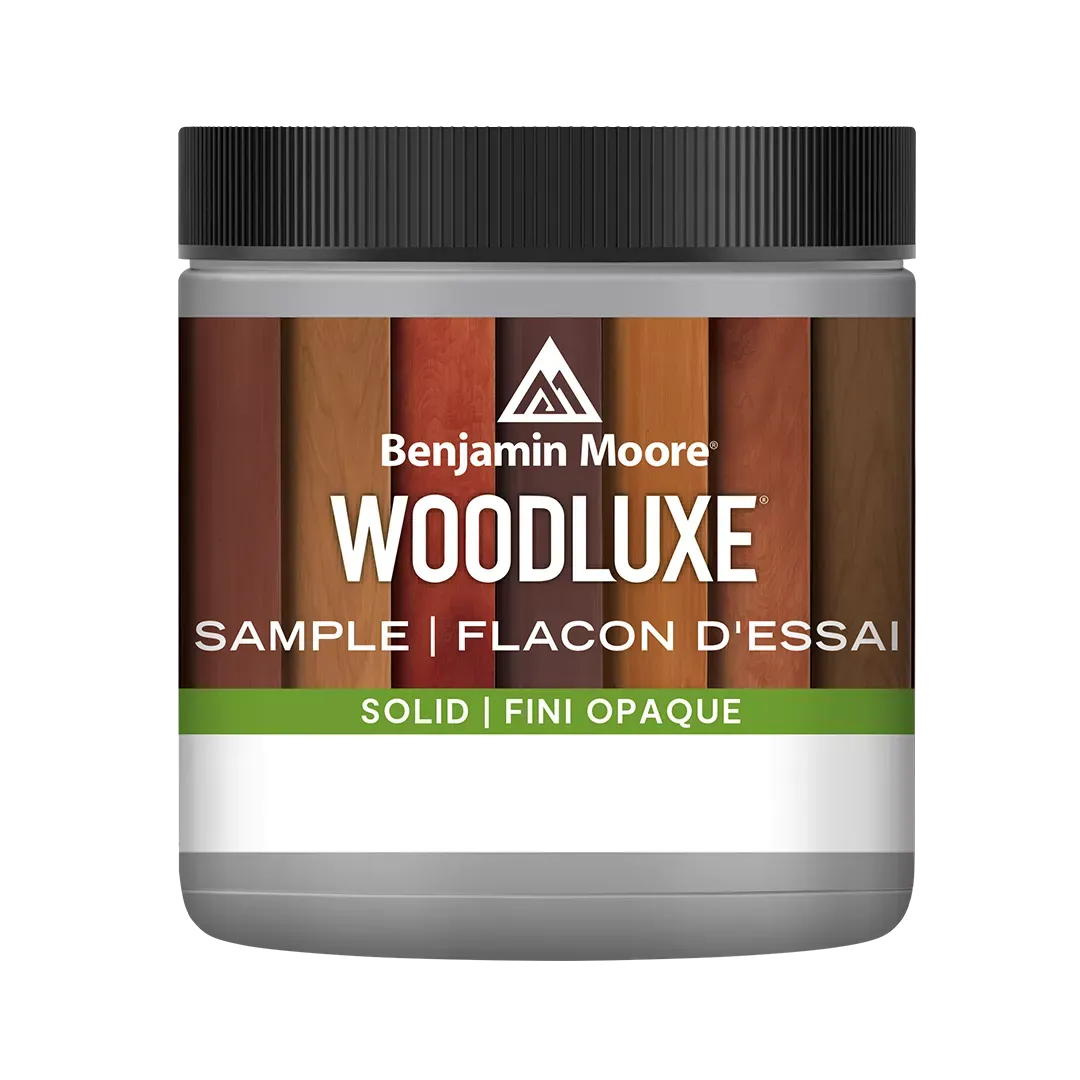Benjamin Moore Woodluxe Exterior Waterborne Solid Stain Tester 1/2 Pint Benjamin Moore Woodluxe Exterior Waterborne Solid Stain Tester 1/2 Pint