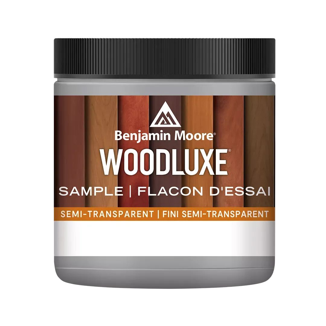 Benjamin Moore Woodluxe Exterior Waterborne Semi-Transparent Stain Tester 1/2 Pint Benjamin Moore Woodluxe Exterior Waterborne Semi-Transparent Stain Tester 1/2 Pint