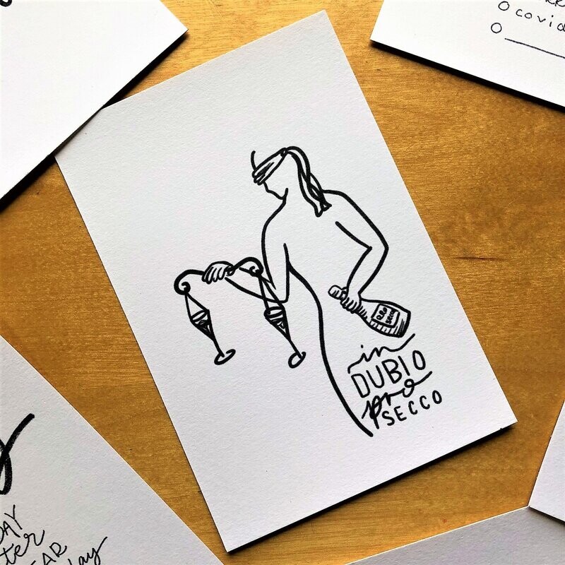 in dubio - Justitia- Postkarte