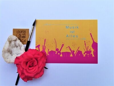 Ohne Musik - Postkarte