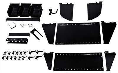 Wall Control - Metal Pegboard Standard Workstation Accessory Pack - 27 Pieces
