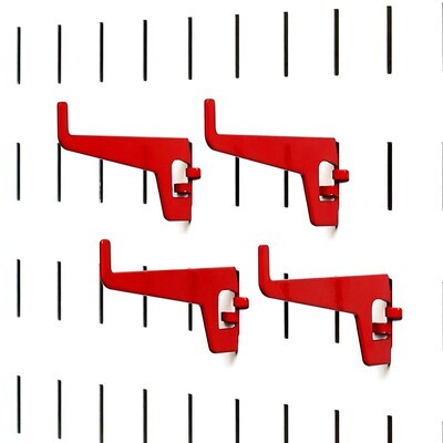 Wall Control - Long Reach Slotted Pegboard Hook  - 4 Pack - 2-7/8" Reach