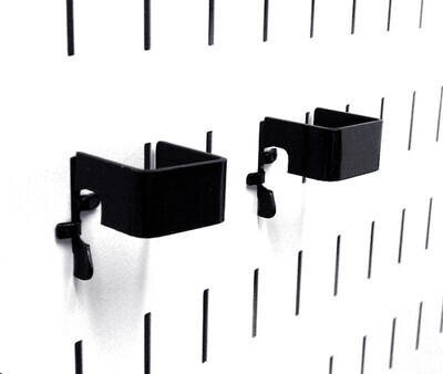 Wall Control - 1" X 1" Slotted Metal Pegboard C-Bracket - 2 Pack