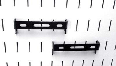 Wall Control - 1" X 4" Slotted Metal Pegboard C-Bracket - 2 Pack