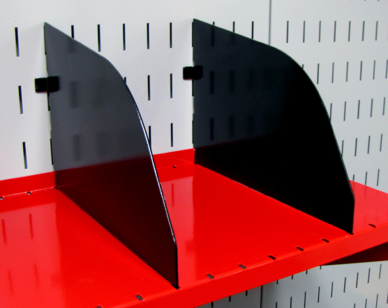 Wall Control 9" Deep Slotted Metal Pegboard Shelf Divider Pair