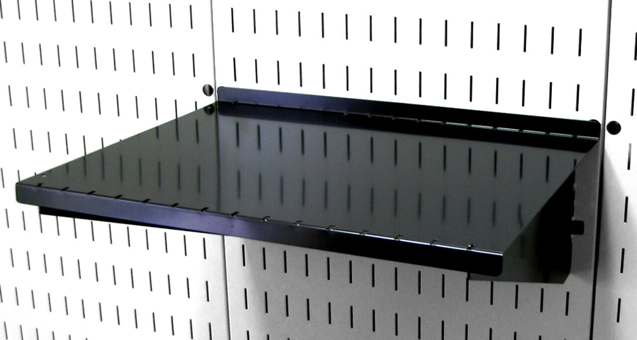 thumbnail image 2 of Wall Control 4" Deep Pegboard Shelf - 16" Wide White Steel Shelf Assembly 2 of 12