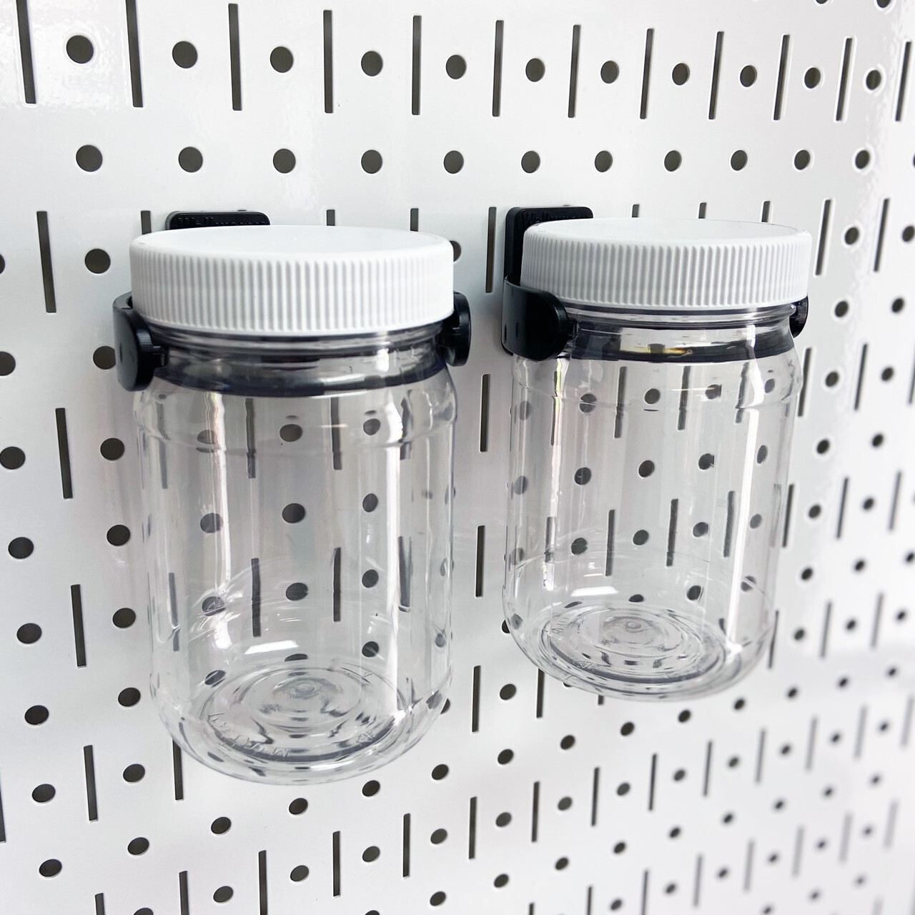Wallwerx Pegboard Plastic Jar Storage