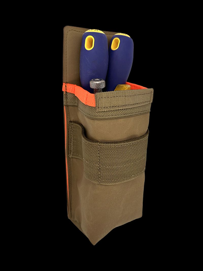 AIMS™ Vertical Fastener Pouch ROTATE/QUICK RELEASE, Color: Coyote/Hi Viz Orange